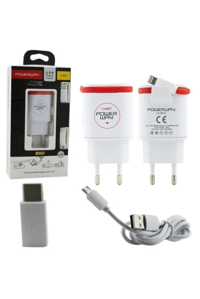 Powerway X-607 Type C-Micro-Lightning 3 İn 1 2.1 Amper Şarj Aleti - 3