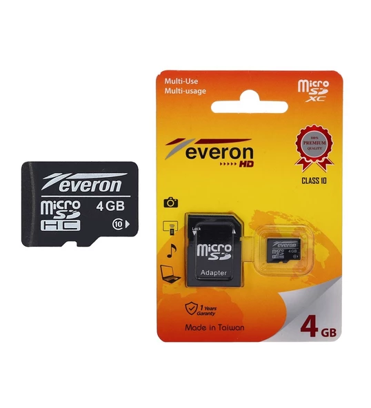 Everon 4 Gb Microsd-Hc Class 10 Hafıza Kartı+Sd Adaptör