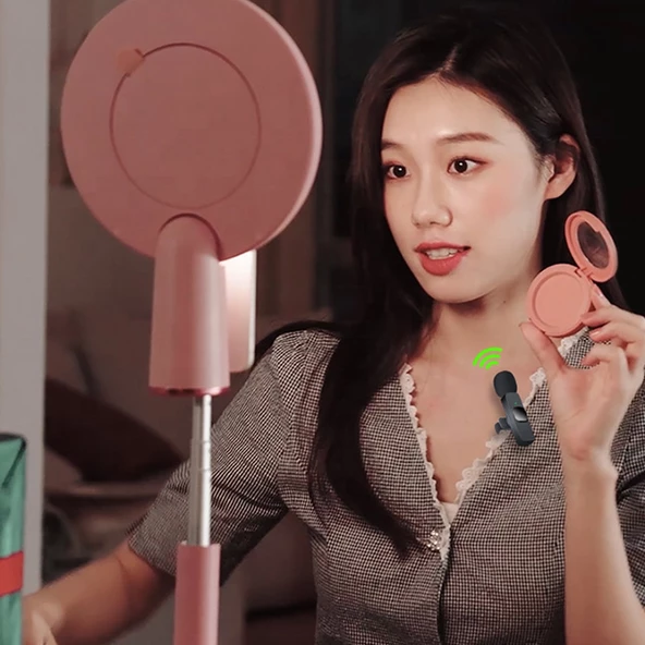 Kablosuz Tekli Lightning Ve Type Girişli Yaka Mikrofonu - 3