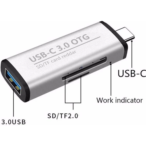 Type C Microsd- Sd Kart Okuyucu 1* Usb 3.0 Çoklayıcı - 2
