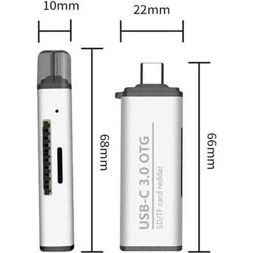 Type C Microsd- Sd Kart Okuyucu 1* Usb 3.0 Çoklayıcı - 3