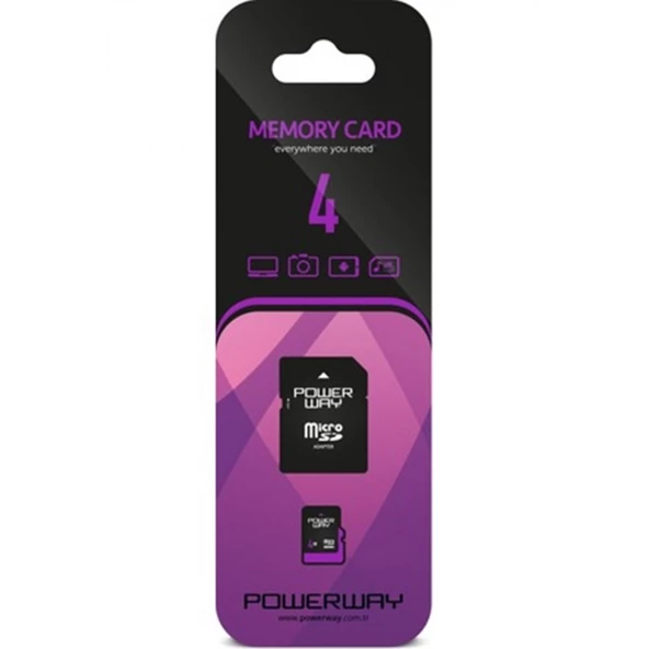 Powerway 4 Gb Microsd Hafıza Kartı Ve Adaptör - 2