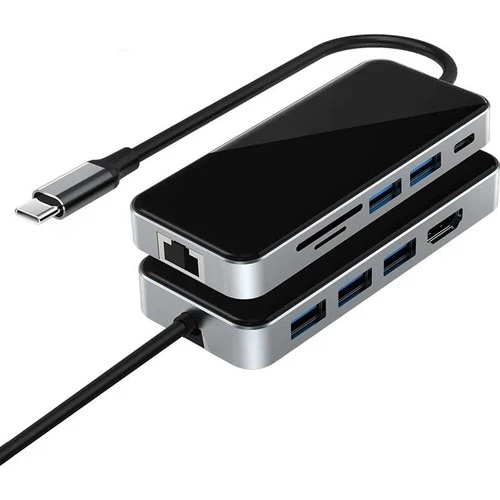 Airsky 10 İn 1 Type C Çevirici Gigabit Rj45 4K Hdmi 5* Usb 3.0 - 3