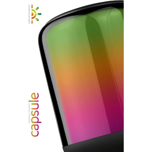 Powerway Capsule Taşınabilir Bluetooth Hoparlör Ses Bombası Sese Duyarlı Led Işık - 4