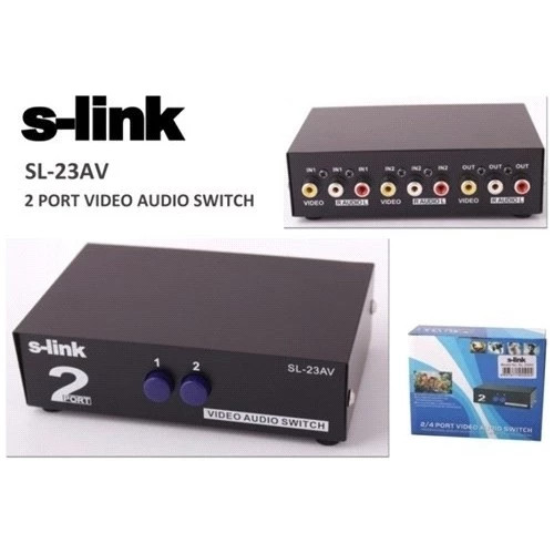 S-Link 2 Port Video Audio Splıtter