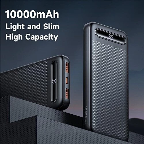 Mcdodo 10.5W 10000 Mah Ekranlı Powerbank Siyah - 2