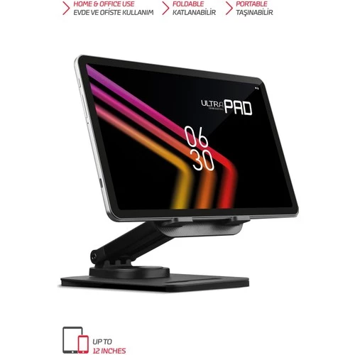 4 Eksenli 360 Derece Dönen 12 Inc Ekrana Kadar Tüm Tablet Ve Telefonla Uyumlu Ayaklı Stand Tms30 - 3