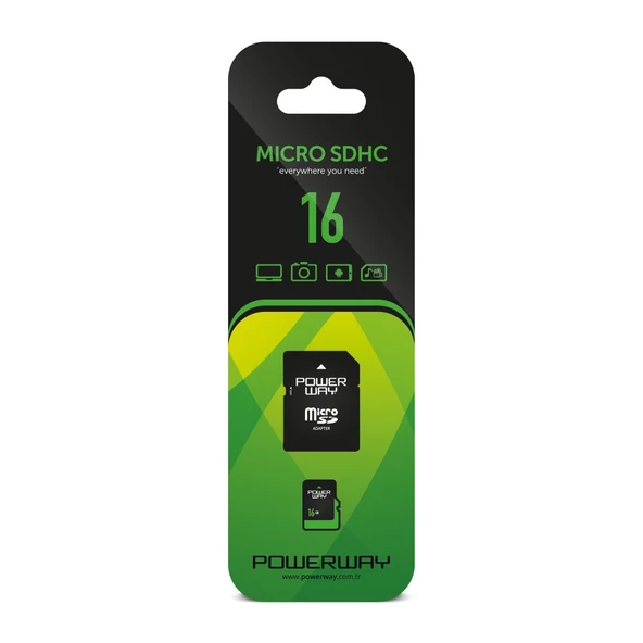Powerway 16 Gb Microsd Hafıza Kartı Ve Adaptör - 2