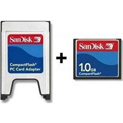 1 Gb Compact Flash Hafıza Kartı + Pcmcıa Kart Okuyucu