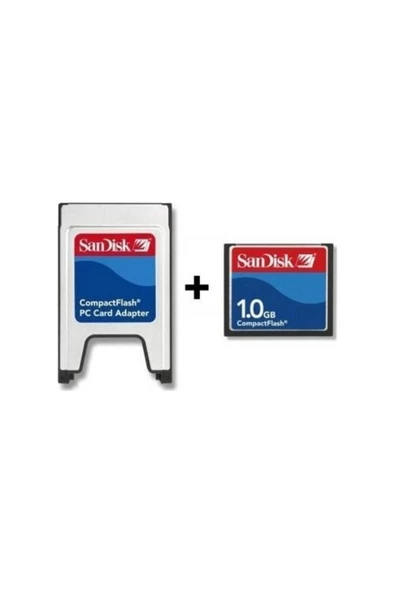 1 Gb Compact Flash Hafıza Kartı + Pcmcıa Kart Okuyucu