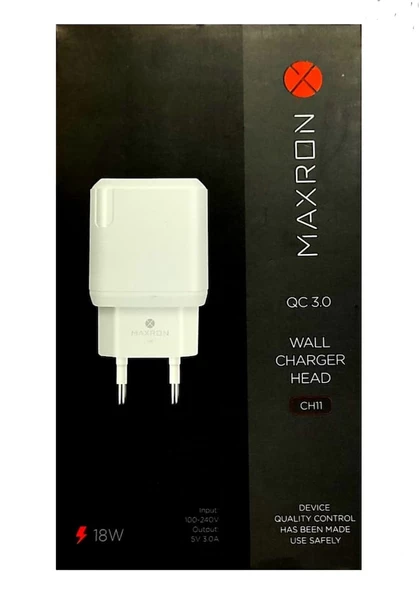 Maxron 18W QC 3.0 Usb Şarj Başlıgı 5V-3A - 2