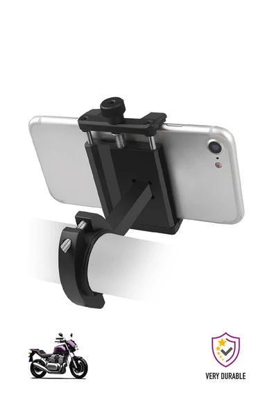 Powerway MT15 Bisiklet Scooter ve Motosiklet İçin Dayanıklı Gidon Uyumlu Telefon Tutucu Alüminyum - 4