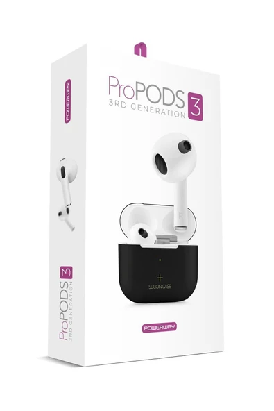 Powerway ProPods 3 3 Nesil Bluetoot Kulaklık + Silikon Kılıf Hediye Vrs. 5.0