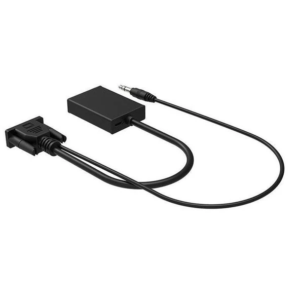 Vga to Hdmi Çevirici Kablo Ses Çıkışlı Vga Dişi Hdmi Erkek - 8