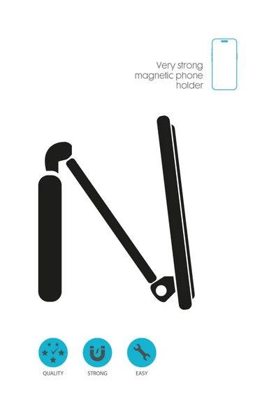 Powerway TT55 Mıknatıslı Araç İçi Yapışkanlı Magsafe Destekli Telefon Tutucu - 5