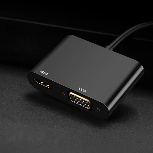 Pmr Displayport to Hdmi -Vga Çevirici Adaptör - 2