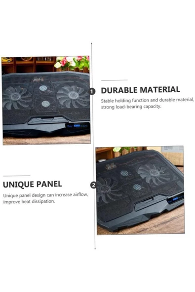 Torima 4 Fanlı Rgb li 9-17 inç Yükseklik Ayarlı Notebook Sogutucusu - 6