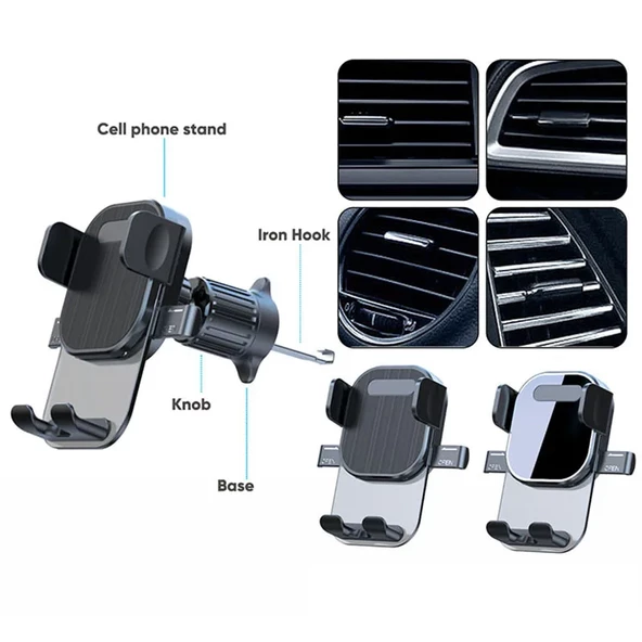 Powerway TT49 Araç İçi Petek İçin Kıskaçlı Destekli Telefon Tutucu - 2