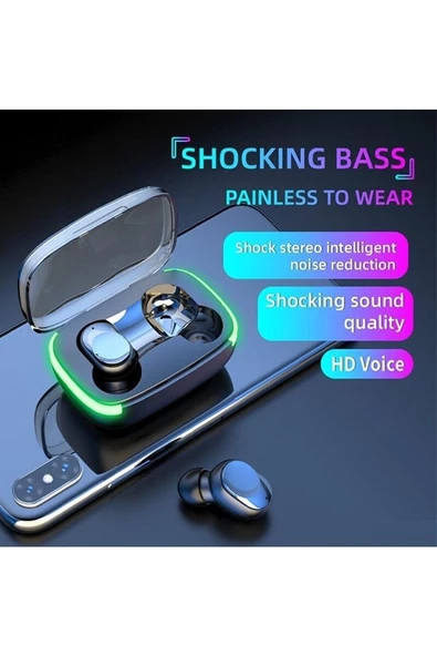 Torima Y60 Işıklı Bluetoot Kulaklık Vrs. 5.1 Siyah - 2