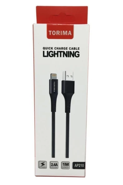 Torima 2.4A Iphone Lightning 2.4 A Halat Şarj Ve Data Kablosu - 2