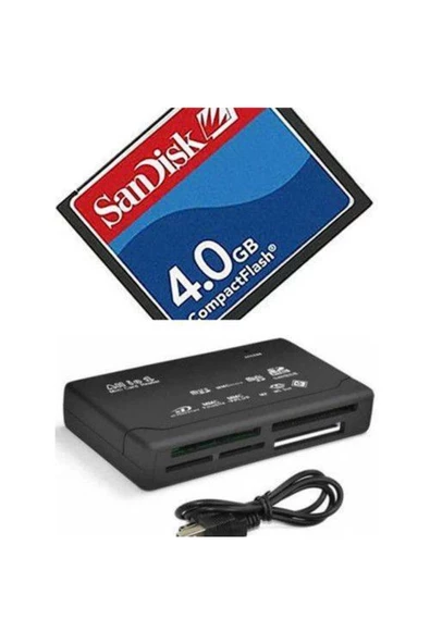 Pmr 4 Gb Compact Flash Sandisk Hafıza Kartı - Usb 2.0 Cf Kart Okuyucu