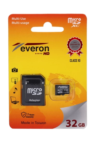 Everon 32Gb Microsd-Hc U1 Class 10 Hafıza Kartı+Sd Adaptör