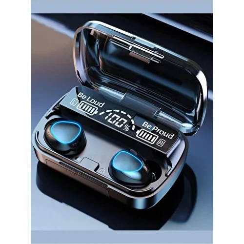 M10 Kulak İçi Dokunmatik Bluetooth Kulaklık Led Göstergeli Powerbankli V5.3 - 2