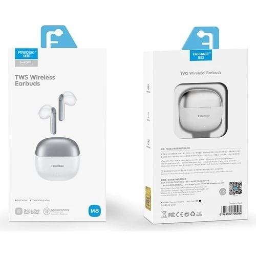 Fineblue M8 Beyaz Kablosuz Kulakiçi Bluetooth Kulaklık  Vrs. 5.3 - 2