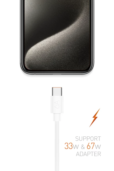 Powerway M6 33W-67W 6 Amper Type to Usb Şarj ve Data Kablosu - Resim 3