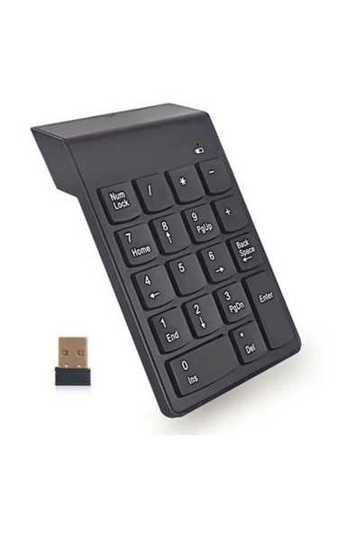 Kablosuz 2.4 Ghz Numaratör Keypad-Numlock 18 Tuşlu