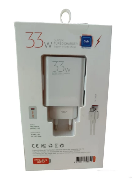 Powerway Gan 33W Super Turbo Şarj Type C Şarj Aleti - 2