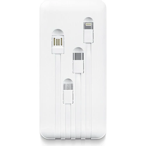 Powerway 10.000 Mah Dijital Göstergeli Kablolu İnce Tasarim Powerbank Tx108 - 3