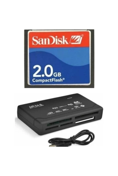 .Sandisk 2 Gb Compact Flash Hafıza Kartı - Usb 2.0 Cf Kart Okuyucu