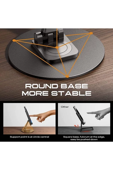 Pmr Masa Üstü Telefon Tutucu Metal Ayak Plastik Gövde - 4