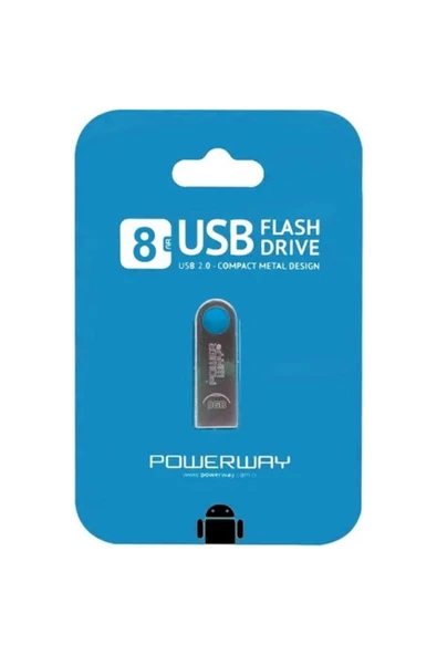 Powerway 8 Gb Usb 2.0 Metal Flash Bellek