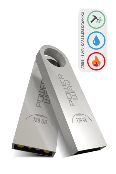 128 Gb Usb 2.0 Metal Flash Bellek - Resim 2
