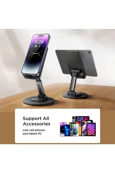 Pmr Masa Üstü Telefon Tutucu Metal Ayak Plastik Gövde - 7