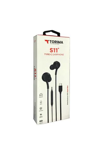 Torima Type C Mikrofonlu Silikonlu Kulakiçi Kulaklık S11 - 2