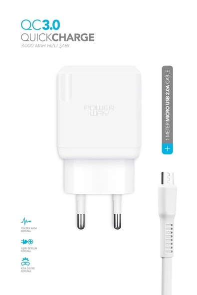 Powerway 3 Amper Micro Usb Şarj Aletiqc 3.0 Rx15 - 2