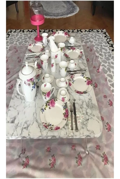 HOMEBELLA Portatif Kamp Yemek Masası Yer Sofrası 120 X 70 Cm Katlanır Çelik Ayaklı Üreticiden