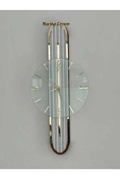 Modern Tasarımlı Ahşap Duvar Saati - Evinize Estetik Dokunuş (66 cm) - 3