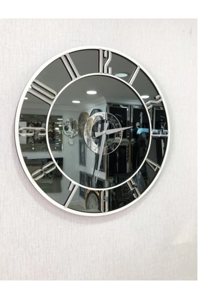 50 cm Modern Aynalı Duvar Saati - Şıklığı ve İşlevselliği Bir Arada - 2
