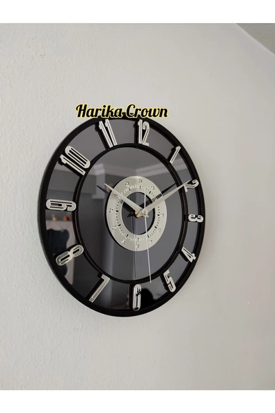 50 cm Modern Aynalı Duvar Saati - Şıklığı ve İşlevselliği Bir Arada - 2