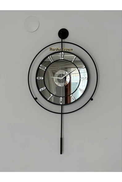 Modern Tasarımlı Metal  Aynalı Duvar Saati - 4