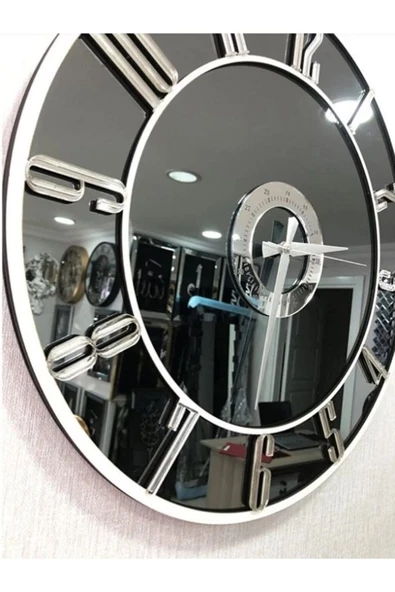 50 cm Modern Aynalı Duvar Saati - Şıklığı ve İşlevselliği Bir Arada - 4