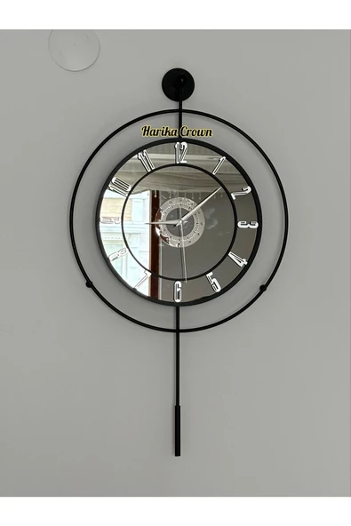 Modern Tasarımlı Metal  Aynalı Duvar Saati - 3