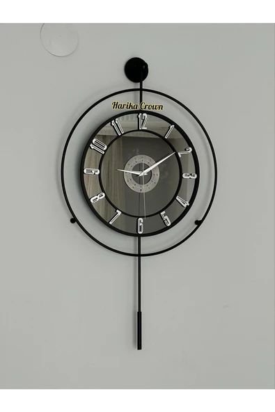 Modern Tasarımlı Metal  Aynalı Duvar Saati - 1