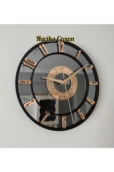 50 cm Modern Aynalı Duvar Saati - Şıklığı ve İşlevselliği Bir Arada