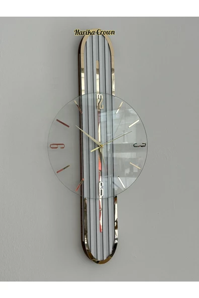 Modern Tasarımlı Ahşap Duvar Saati - Evinize Estetik Dokunuş (66 cm) - 4