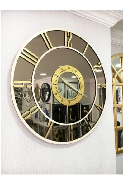50 cm Modern Aynalı Duvar Saati - Şıklığı ve İşlevselliği Bir Arada - 3